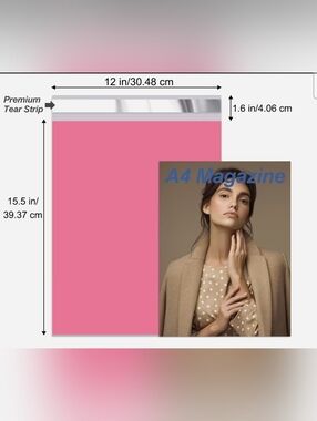 Pink Poly Mailers 12x15 5 Qty 20